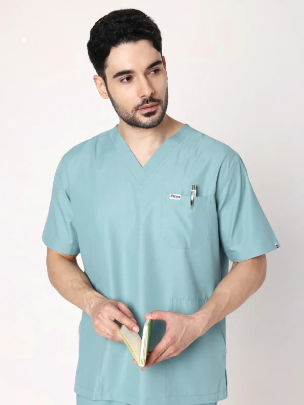 Classic Men's V-Neck (Eucalyptus) Scrub