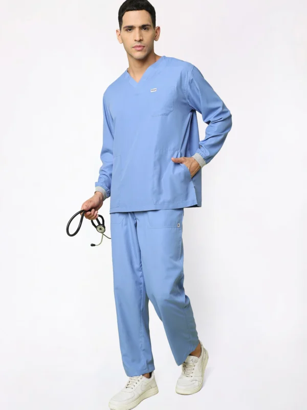 Classic Men's Longsleeves (Ceil Blue) Scrub