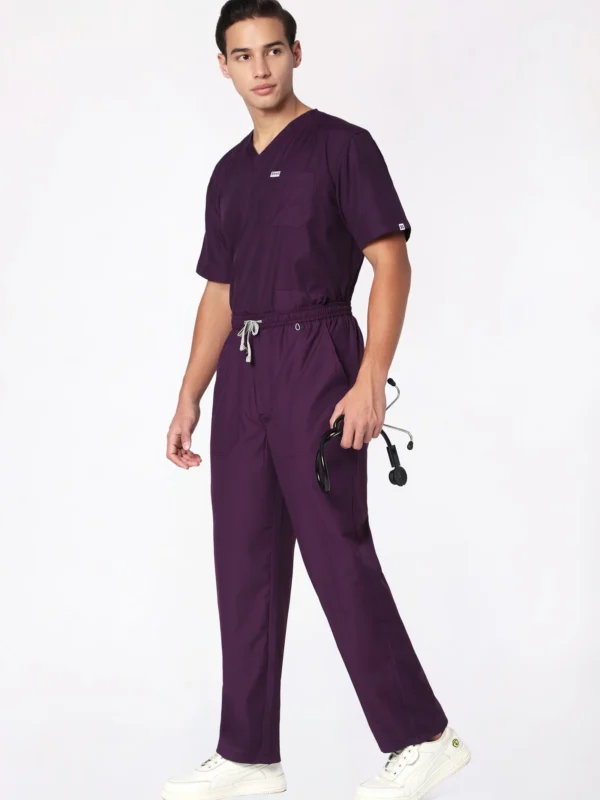 Classic Men's V-Neck (Wine) Scrub