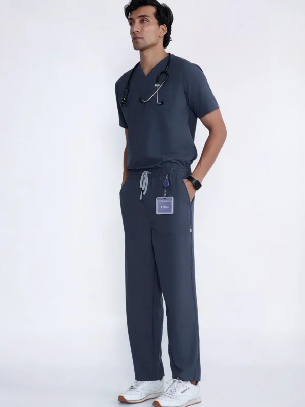 ecoflex™ Men's V-Neck (Steel Grey) Scrub