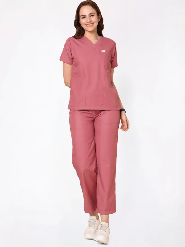 Classic Women's V-Neck (Mauve) Scrub