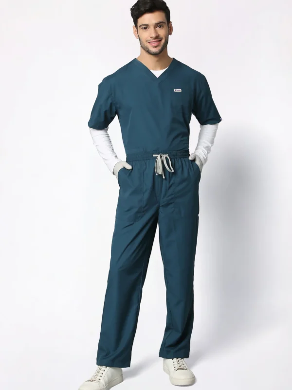 Classic Men's V-Neck (Forest Green) Scrub