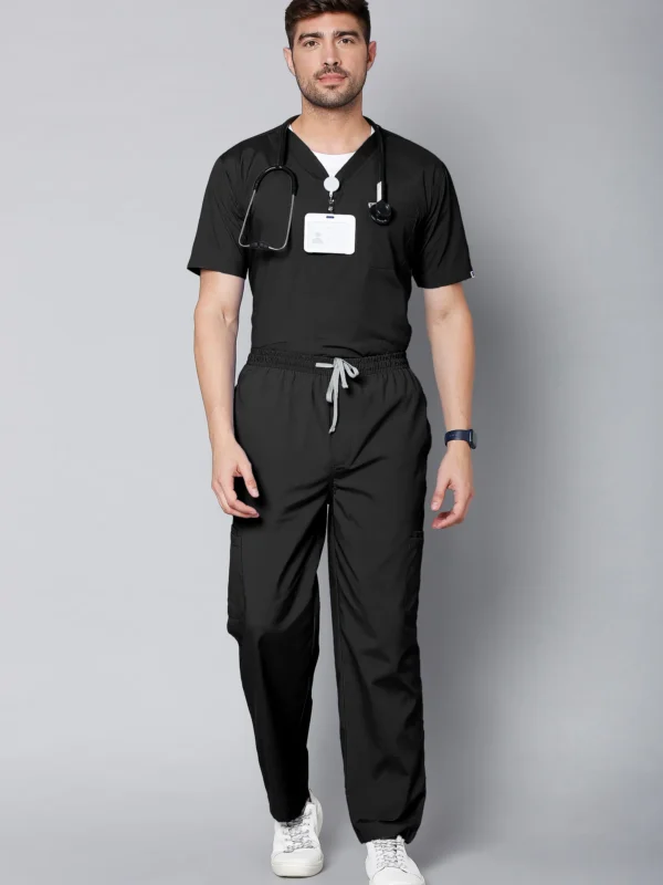 Classic Men's 10 Pocket (Black) Scrub