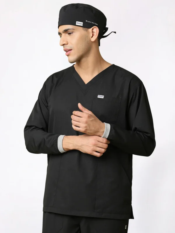 Classic Men's Longsleeves (Black) Scrub